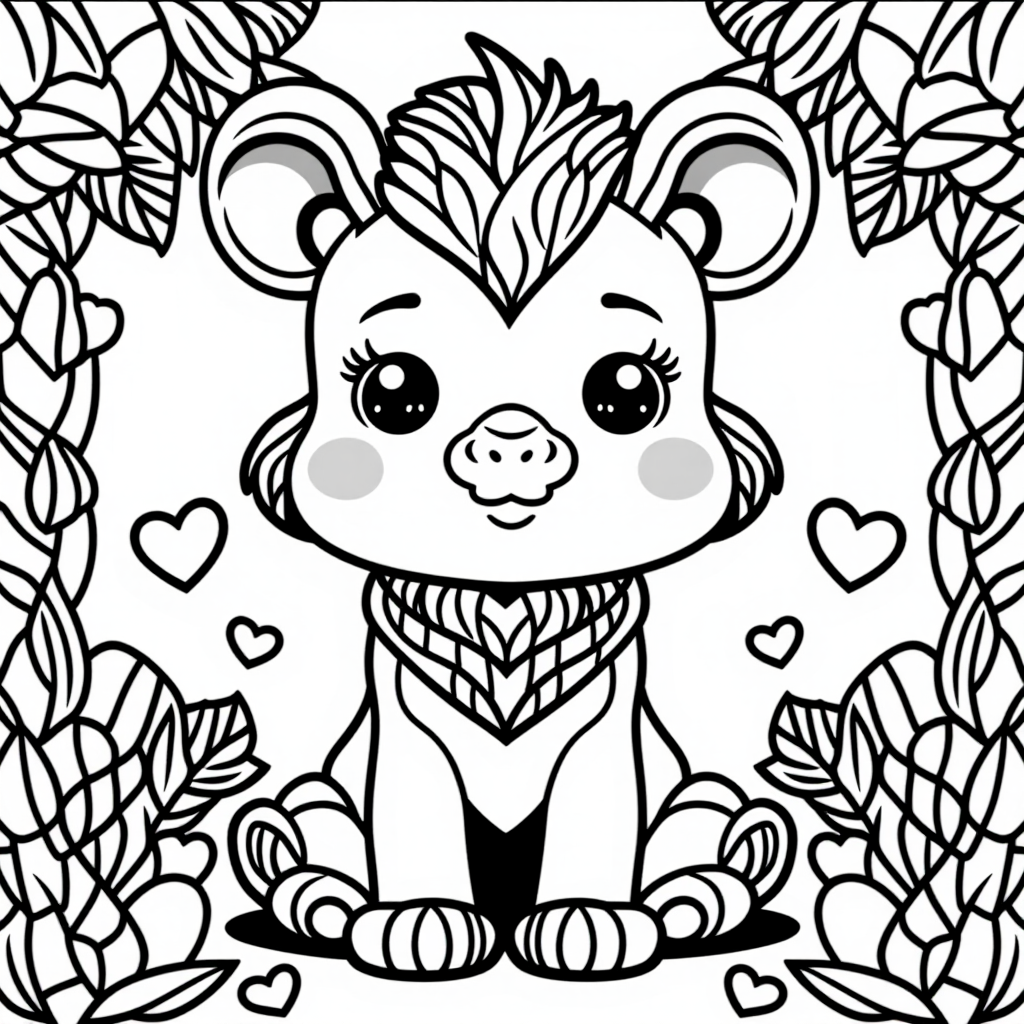 Pumbaa And Timon With Hearts Cute Kawaii Style