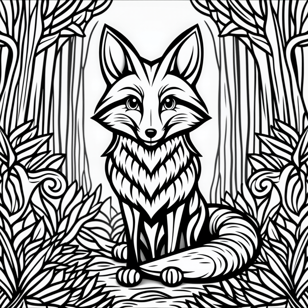 Fox In Forest Smiling