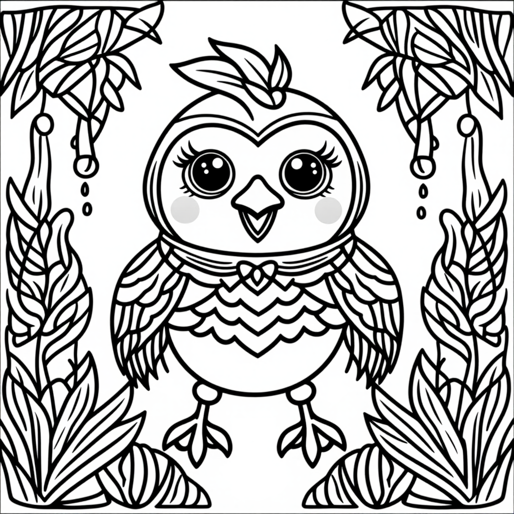 Zazu The Bird Playing Happily Cartoon Style