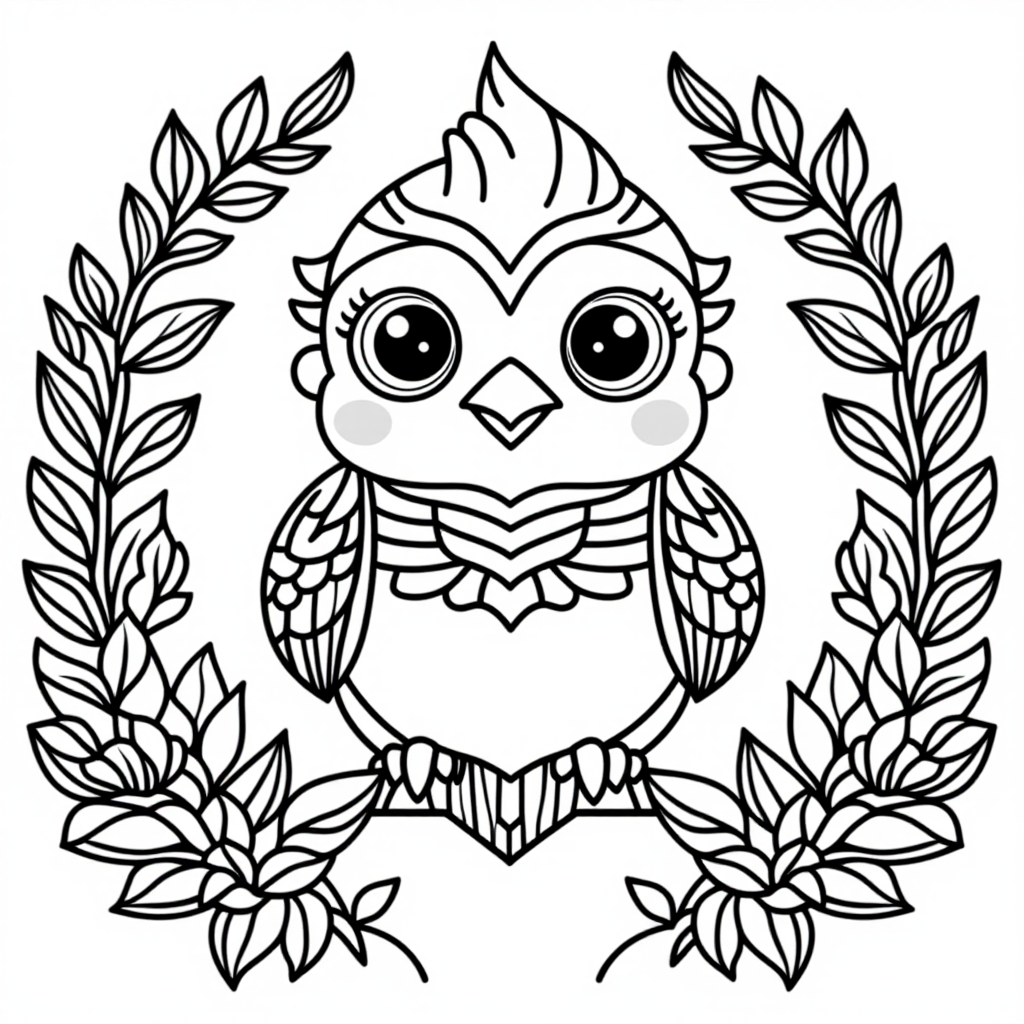 Zazu The Bird With Rainbow Cute Kawaii Style