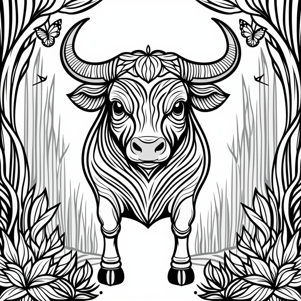 Ferdinand The Bull With Butterflies