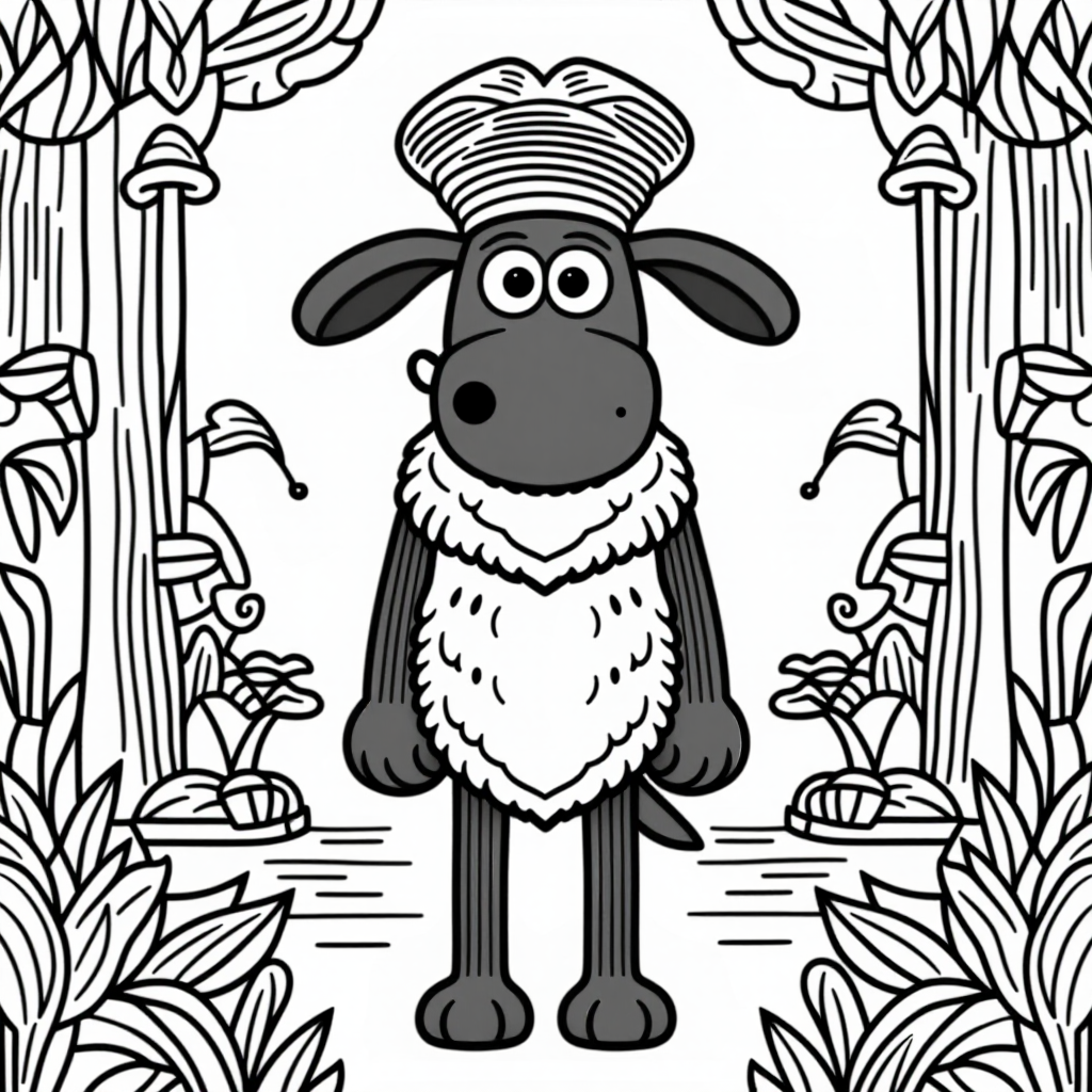 Shaun The Sheep In Nature Whimsical Style