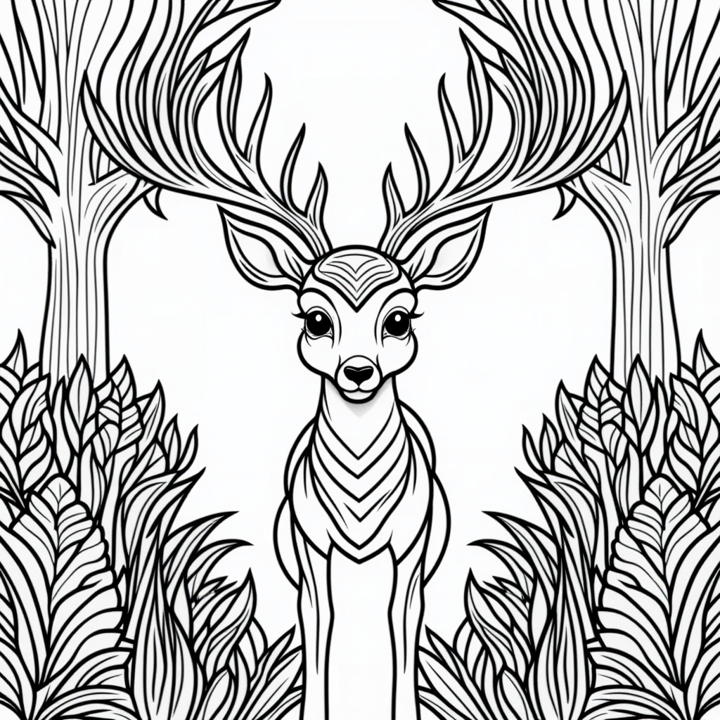 Bambi The Deer With Flowers