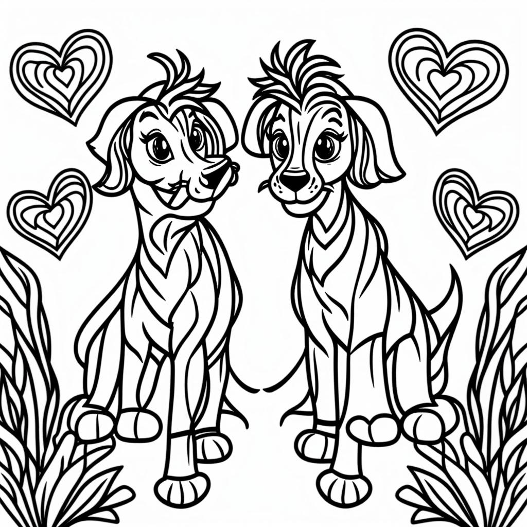 Pumbaa And Timon With Hearts