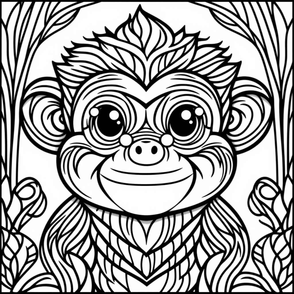 Rafiki The Baboon Smiling Cute Kawaii Style