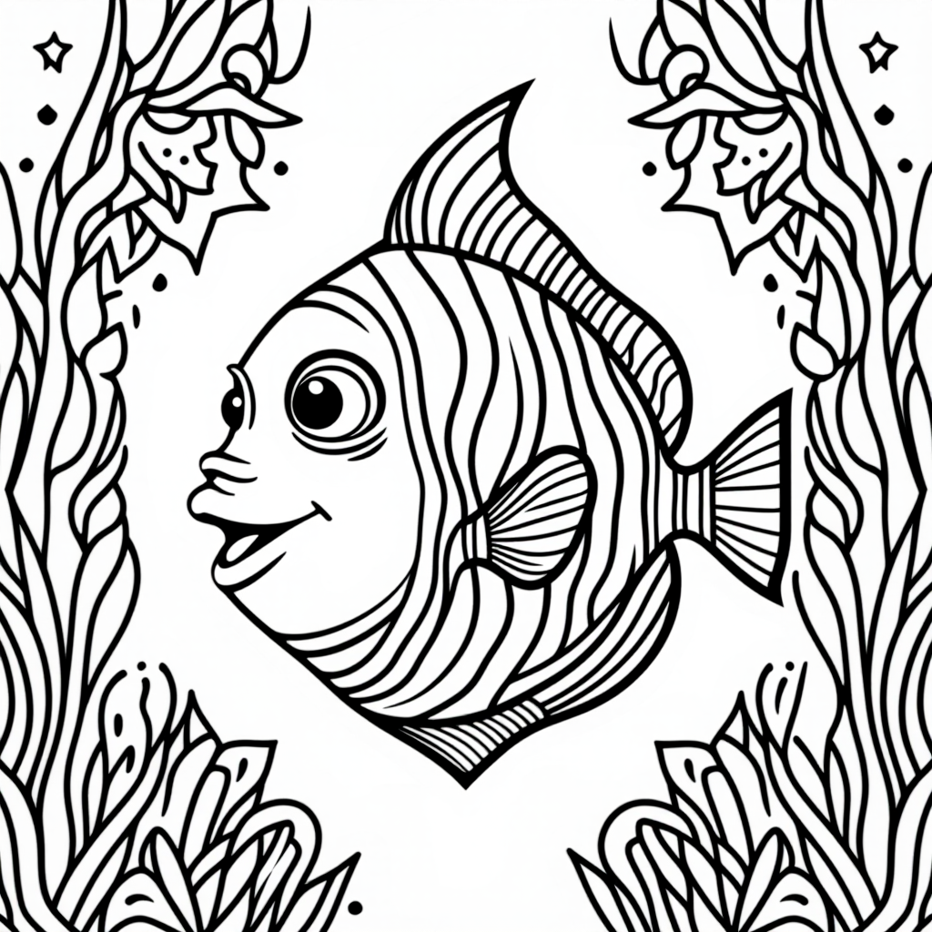 Dory The Fish With Stars Whimsical Style