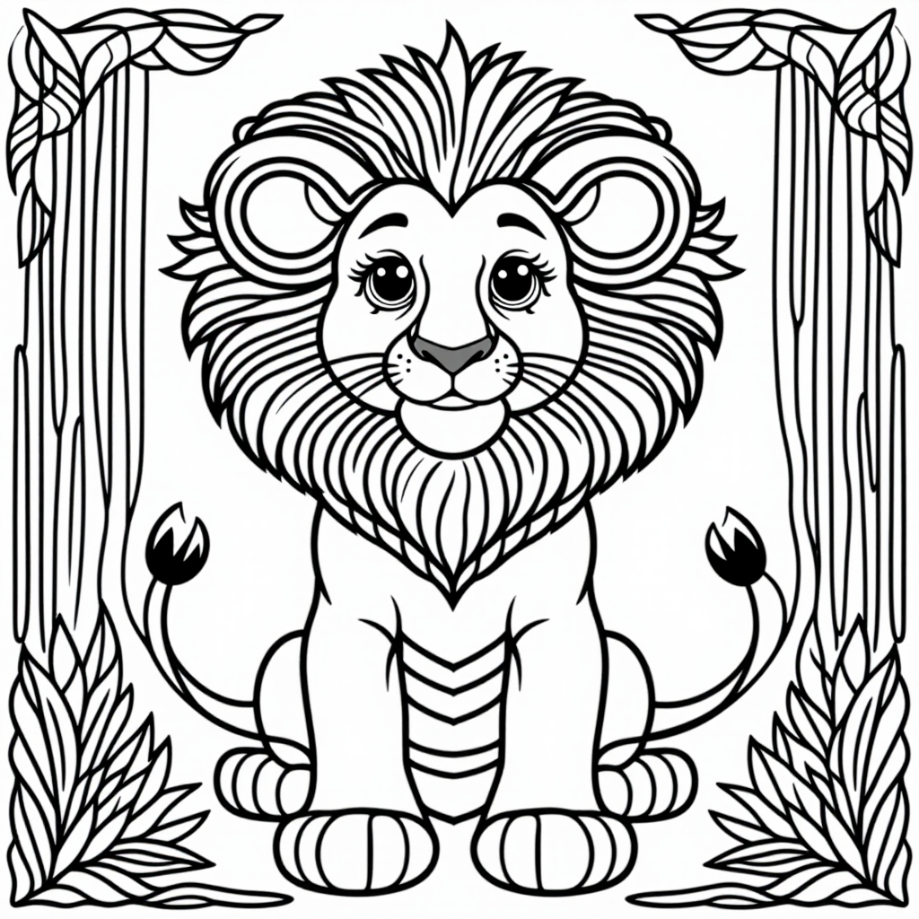 Simba The Lion Cub Whimsical Style