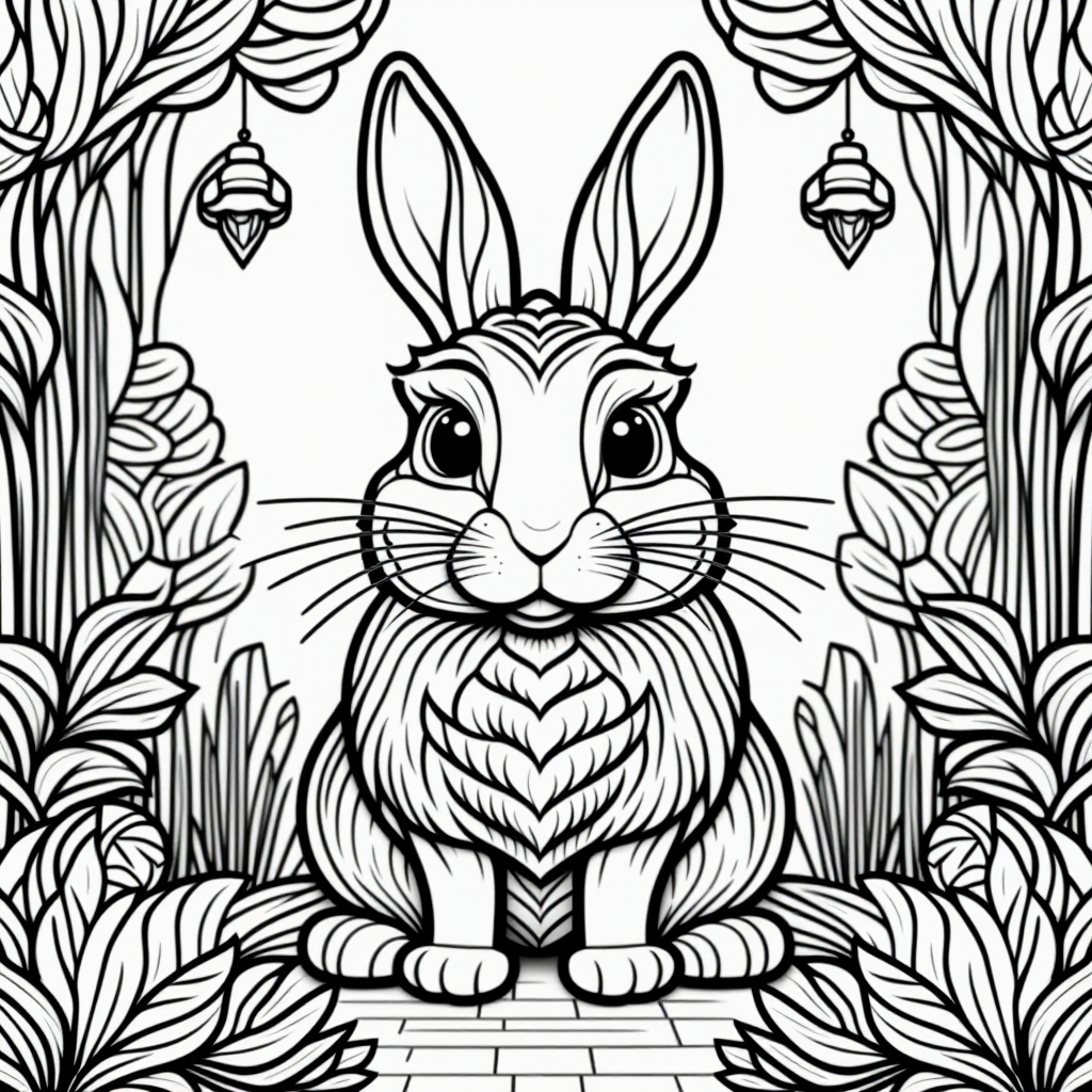 Thumper The Rabbit In A Garden Vintage Style