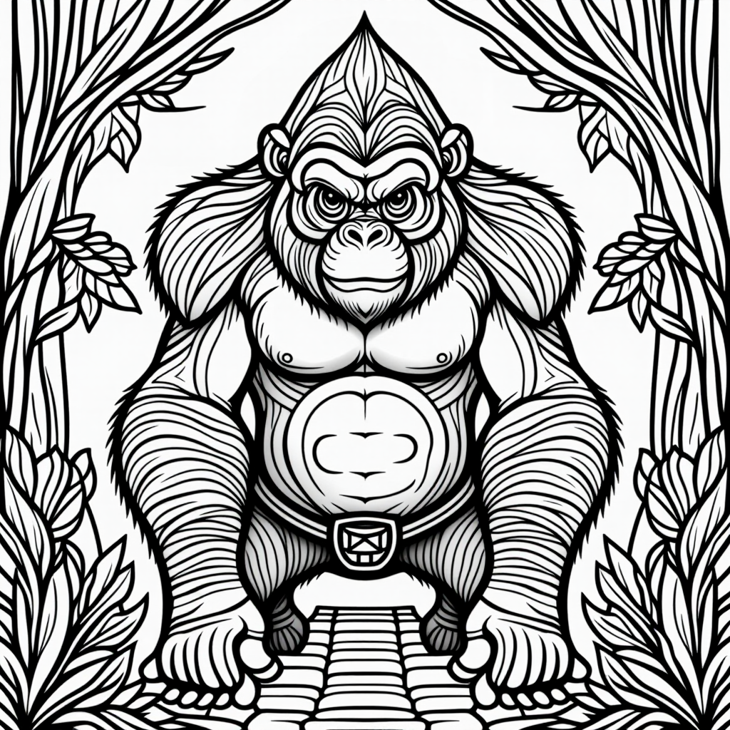King Louie Orangutan Storybook Illustration