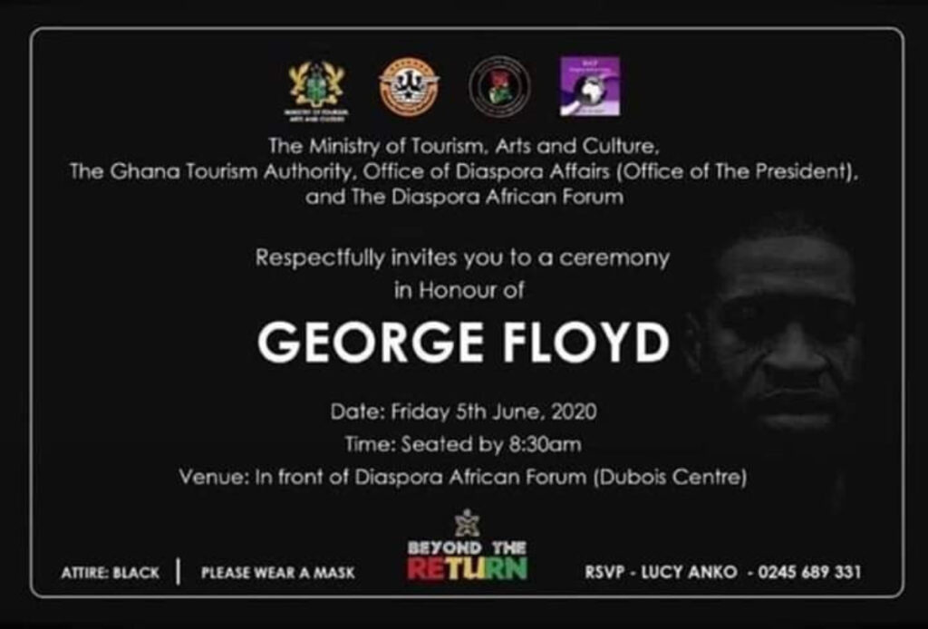 Ghana Government holds funeral service for George Floyd in Ghana